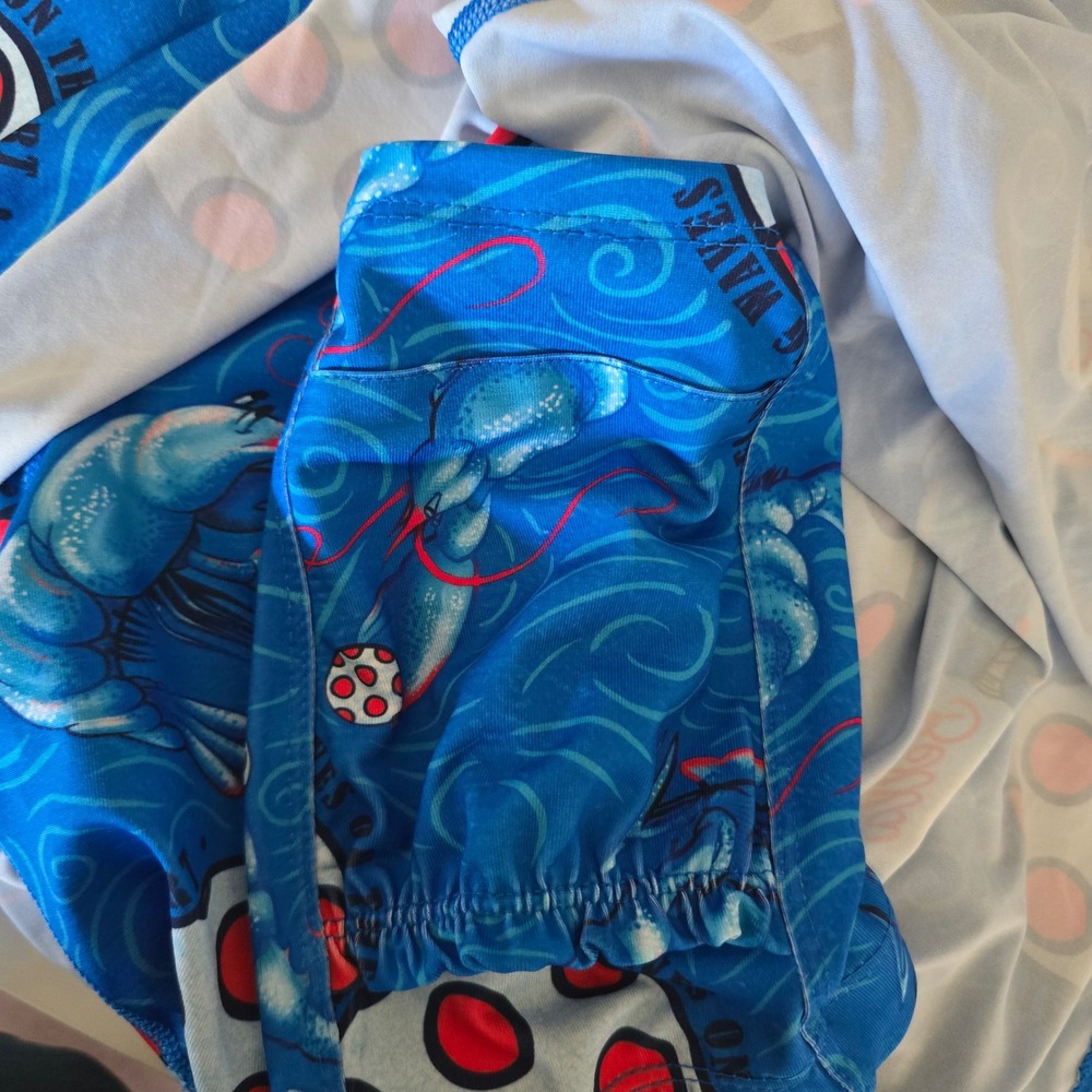 Pickleball Bella Drop Pleat Skort Lobster Monster Large Short under pockets Blue - Picture 7 of 10
